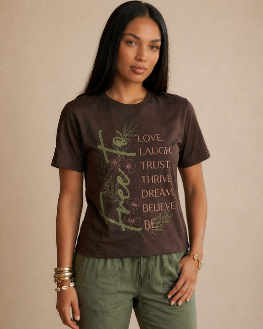 Free To Love Floral T‑Shirt